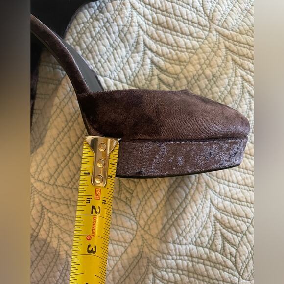 Call it Spring Whimsygoth Crushed Velvet Deep Purple Platform Heel Sz 8.5 - Picture 5 of 12